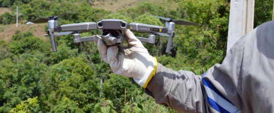 Certel utiliza drone para viabilizar rede trifásica em Canudos do Vale