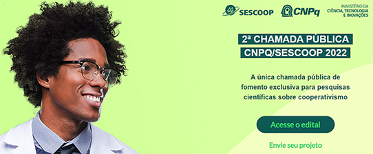 Sescoop e CNPq lançam chamada pública de fomento exclusiva para pesquisas científicas sobre cooperativismo